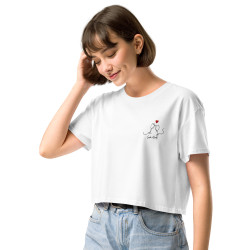 Crop Top Femme Brodé "Souleu & Baieta" Instant Détente