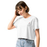 Crop Top Femme Brodé "Souleu & Baieta" Instant Détente