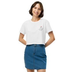 Crop Top Femme Brodé "Souleu & Baieta" Instant Détente