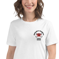 T-shirt Femme brodé  – Cœur Chambrage - Souleu & Baieta Nice