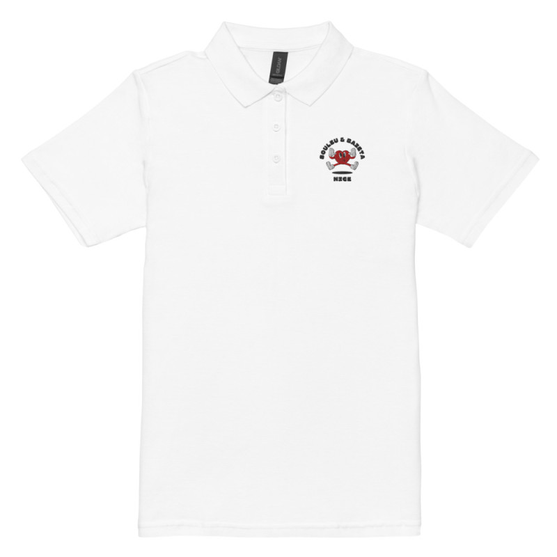 Polo Femme Brodé Cœur Grimace - Souleu & Baieta - Nice Polo Femme Brodé Cœur Grimace - Souleu & Baieta - Nice