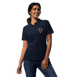 Polo Femme Brodé Cœur Grimace - Souleu & Baieta - Nice