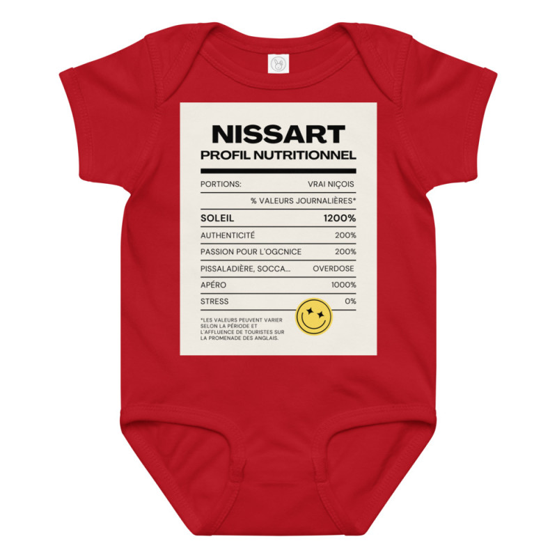 Body en jersey bébé Profil nutritionnel du Niçois - Souleu & Baieta Body en jersey bébé Profil nutritionnel du Niçois - Souleu & Baieta