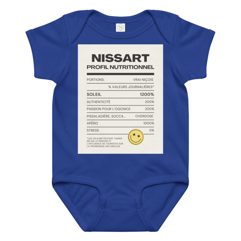 Body en jersey bébé Profil nutritionnel du Niçois - Souleu & Baieta Body en jersey bébé Profil nutritionnel du Niçois - Souleu & Baieta
