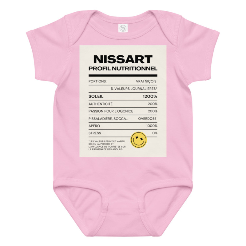 Body en jersey bébé Profil nutritionnel du Niçois - Souleu & Baieta Body en jersey bébé Profil nutritionnel du Niçois - Souleu & Baieta
