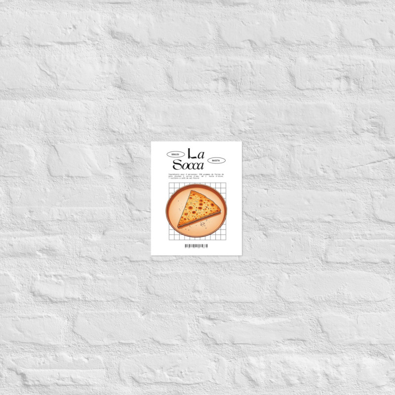 Affiche "La Socca" – Tradition Niçoise par Souleu & Baieta Affiche "La Socca" – Tradition Niçoise par Souleu & Baieta