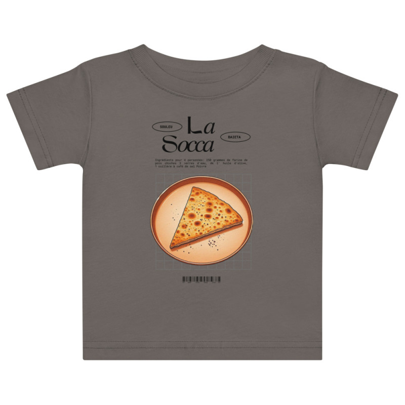 T-shirt bébé "La Socca" – Tradition Niçoise par Souleu & Baieta T-shirt bébé "La Socca" – Tradition Niçoise par Souleu & Baieta