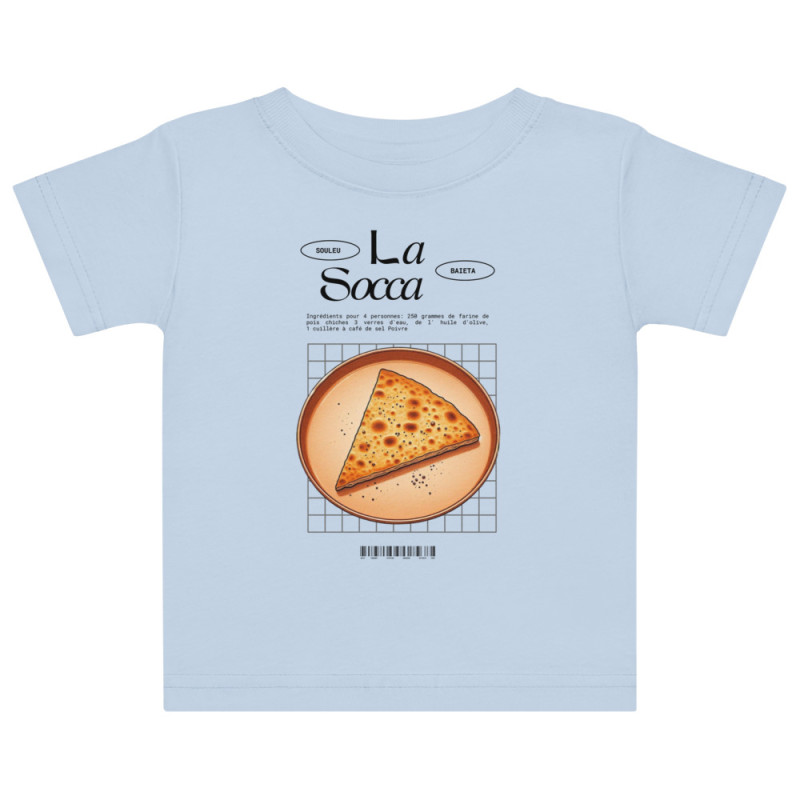 T-shirt bébé "La Socca" – Tradition Niçoise par Souleu & Baieta T-shirt bébé "La Socca" – Tradition Niçoise par Souleu & Baieta