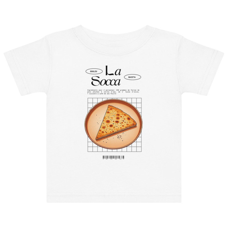 T-shirt bébé "La Socca" – Tradition Niçoise par Souleu & Baieta T-shirt bébé "La Socca" – Tradition Niçoise par Souleu & Baieta