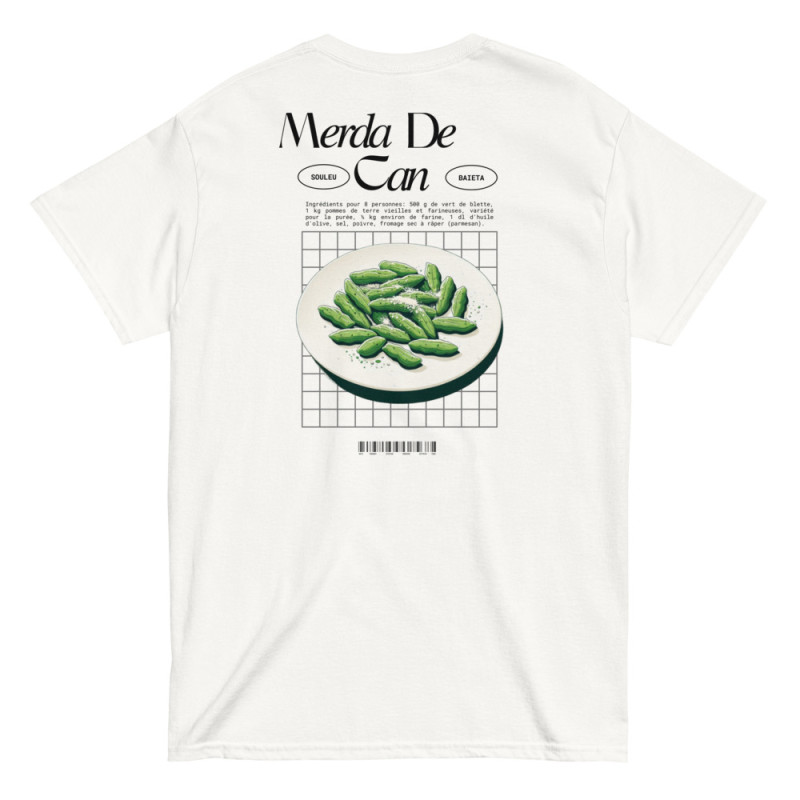 T-shirt  "Merda de Can" – Saveur Niçoise Broderie Souleu & Baieta