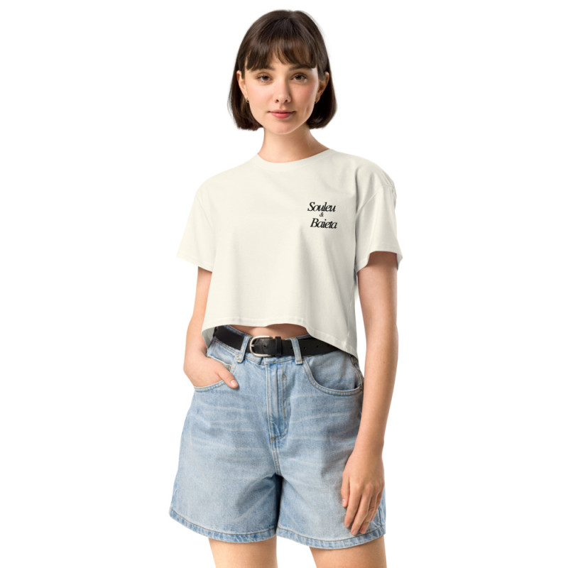 Crop Top "Merda de Can" – Saveur Niçoise Broderie Souleu & Baieta Crop Top "Merda de Can" – Saveur Niçoise Broderie Souleu & Baieta