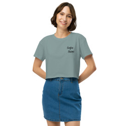 Crop Top "Merda de Can" – Saveur Niçoise Broderie Souleu & Baieta