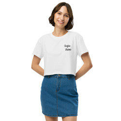 Crop Top "Merda de Can" – Saveur Niçoise Broderie Souleu & Baieta