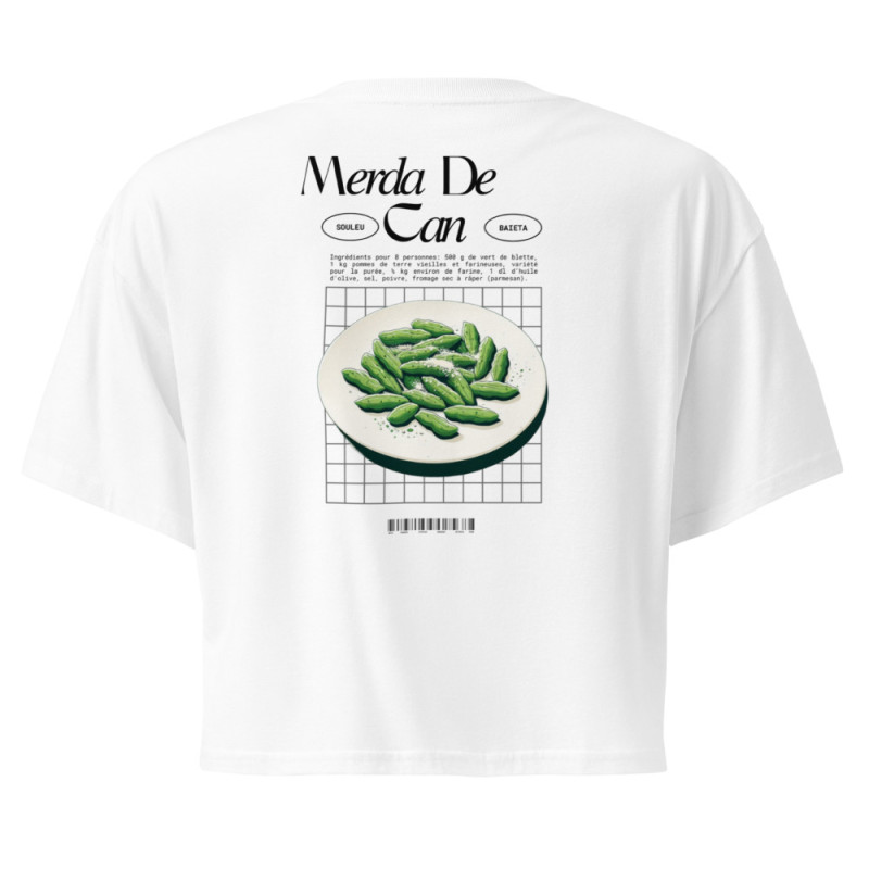 Crop Top "Merda de Can" – Saveur Niçoise Broderie Souleu & Baieta Crop Top "Merda de Can" – Saveur Niçoise Broderie Souleu & Baieta