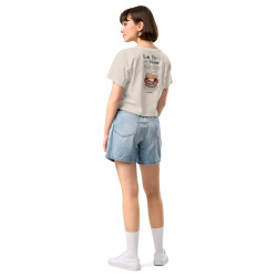 Crop top Lou Pan Bagnat – Trésor de la Méditerranée avec broderie "Souleu & Baieta"
