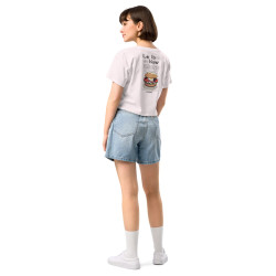 Crop top Lou Pan Bagnat – Trésor de la Méditerranée avec broderie "Souleu & Baieta"