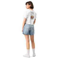 Crop top Lou Pan Bagnat – Trésor de la Méditerranée avec broderie "Souleu & Baieta"