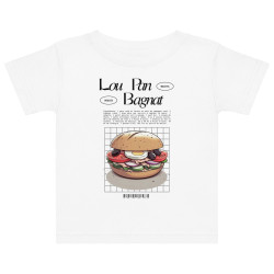 T-shirt bébé Lou Pan Bagnat – Trésor de la Méditerranée avec broderie "Souleu & Baieta"