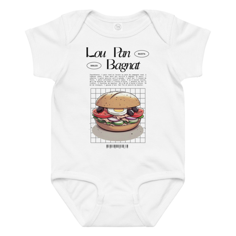 Body bébé Lou Pan Bagnat – Trésor de la Méditerranée par Souleu & Baieta Body bébé Lou Pan Bagnat – Trésor de la Méditerranée par Souleu & Baieta