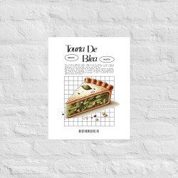 Affiche "Tourta de Blea" – Douceur Niçoise par Souleu & Baieta