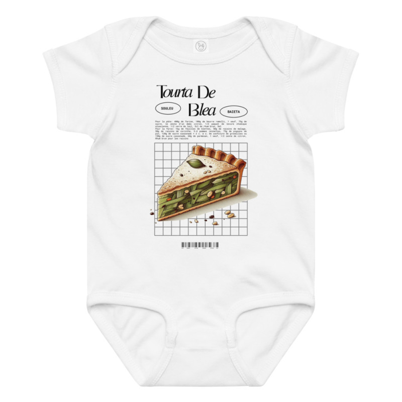 Body Bébé "Tourta de Blea" Une douceur Niçoise par Souleu & Baieta Body Bébé "Tourta de Blea" Une douceur Niçoise par Souleu & Baieta