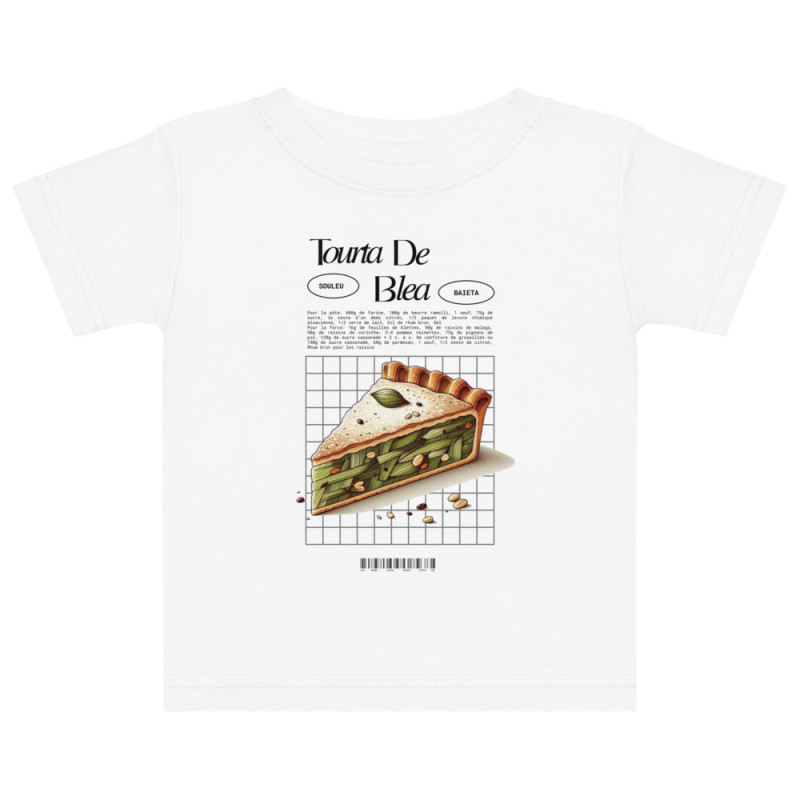 T-shirt Bébé "Tourta de Blea" Une douceur niçoise par Souleu & Baieta T-shirt Bébé "Tourta de Blea" Une douceur niçoise par Souleu & Baieta