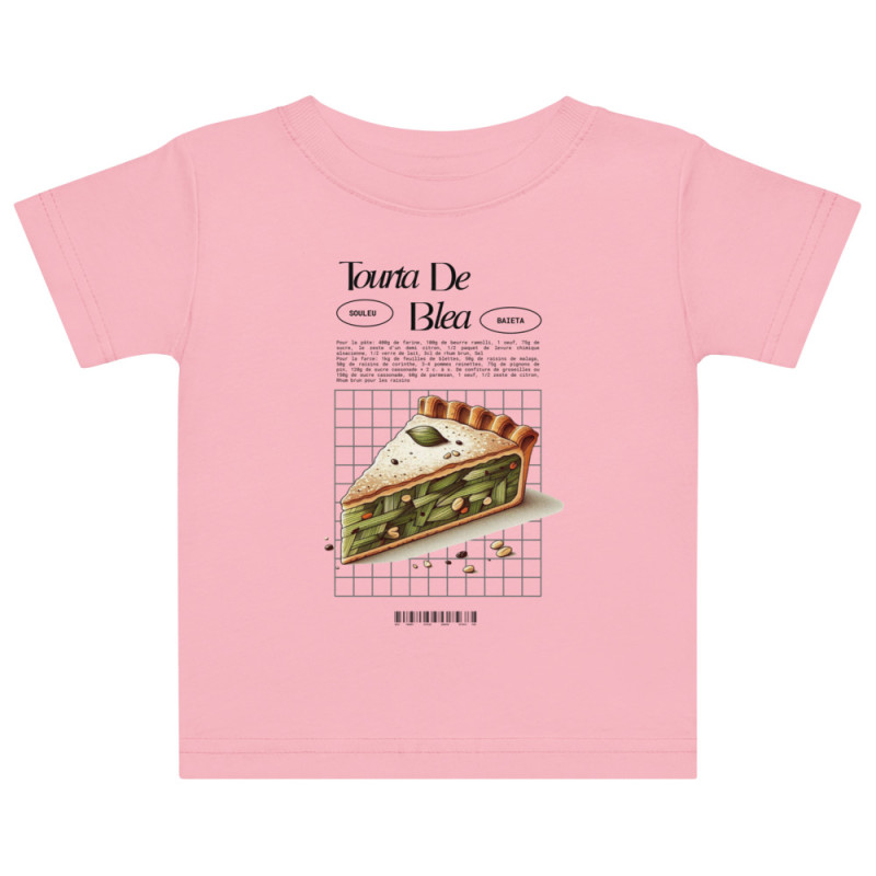 T-shirt Bébé "Tourta de Blea" Une douceur niçoise par Souleu & Baieta T-shirt Bébé "Tourta de Blea" Une douceur niçoise par Souleu & Baieta