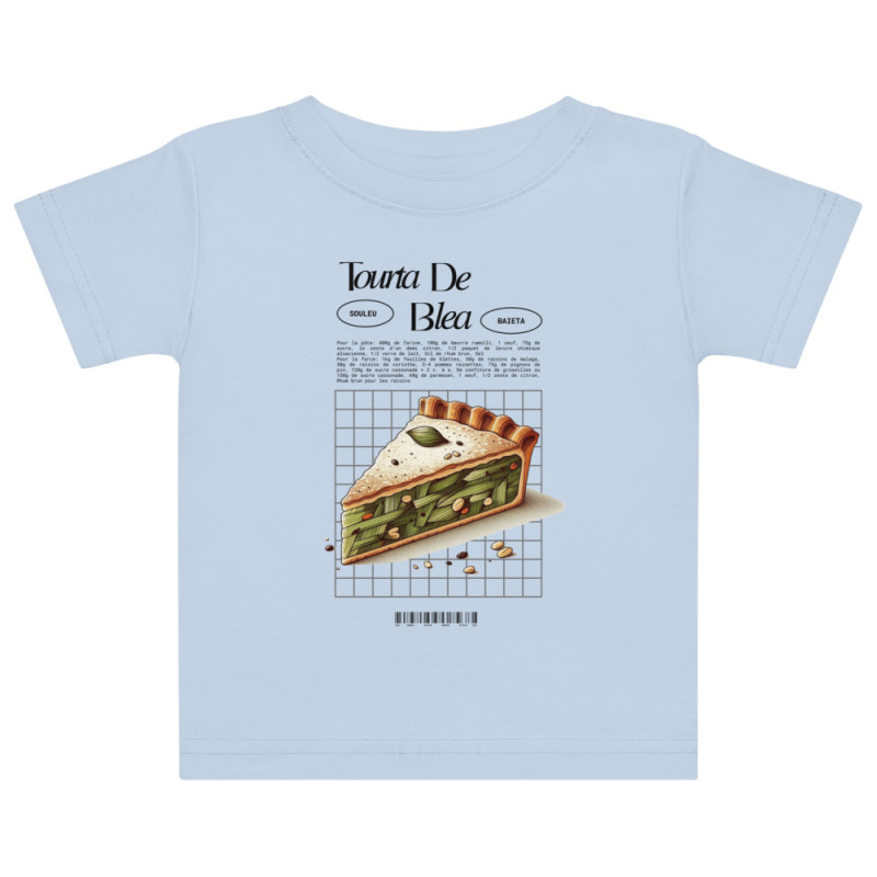 T-shirt Bébé "Tourta de Blea" Une douceur niçoise par Souleu & Baieta T-shirt Bébé "Tourta de Blea" Une douceur niçoise par Souleu & Baieta