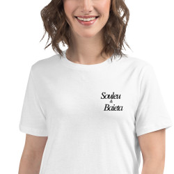 T-shirt Femme Tourta de Blea – Une douceur niçoise avec broderie "Souleu & Baieta"