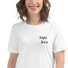 T-shirt Femme Tourta de Blea – Une douceur niçoise avec broderie "Souleu & Baieta"
