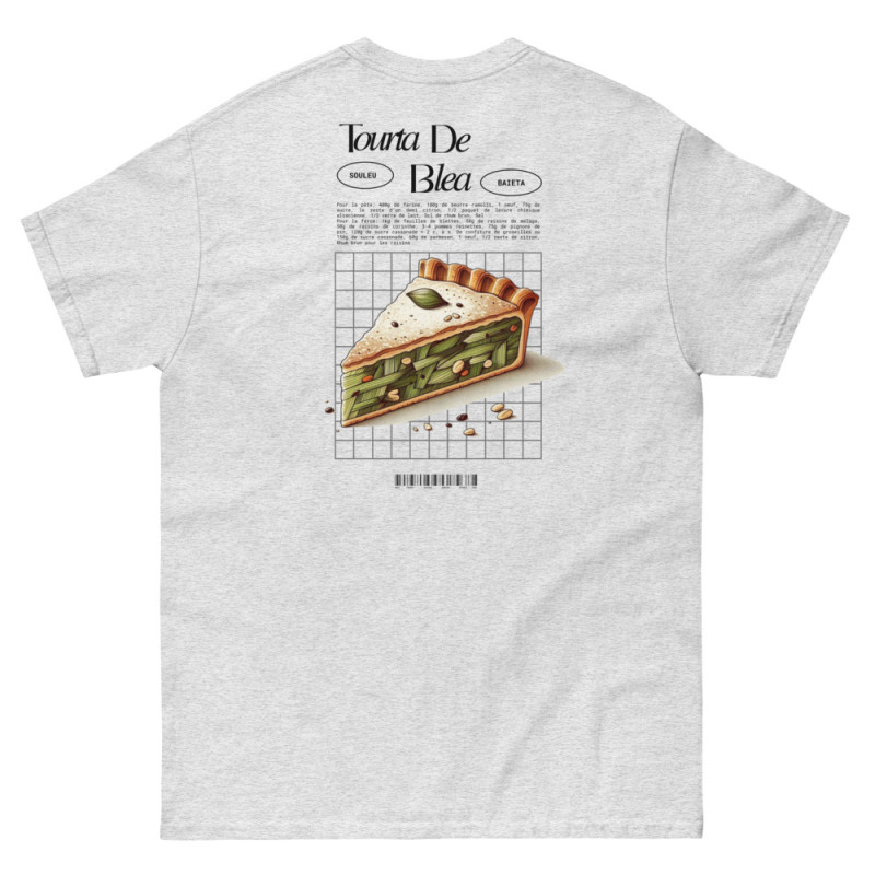 T-shirt Tourta de Blea – Une douceur niçoise avec broderie "Souleu & Baieta" T-shirt Tourta de Blea – Une douceur niçoise avec broderie "Souleu & Baieta"