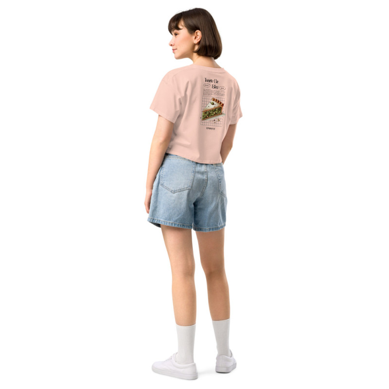 Crop top Tourta de Blea – Une douceur niçoise avec broderie "Souleu & Baieta" Crop top Tourta de Blea – Une douceur niçoise avec broderie "Souleu & Baieta"