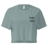 Crop top Tourta de Blea – Une douceur niçoise avec broderie "Souleu & Baieta"
