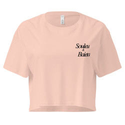 Crop top Tourta de Blea – Une douceur niçoise avec broderie "Souleu & Baieta"