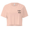 Crop top Tourta de Blea – Une douceur niçoise avec broderie "Souleu & Baieta"