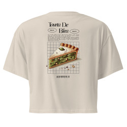 Crop top Tourta de Blea – Une douceur niçoise avec broderie "Souleu & Baieta"
