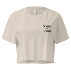 Crop top Tourta de Blea – Une douceur niçoise avec broderie "Souleu & Baieta"