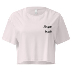 Crop top Tourta de Blea – Une douceur niçoise avec broderie "Souleu & Baieta"