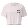 Crop top Tourta de Blea – Une douceur niçoise avec broderie "Souleu & Baieta"