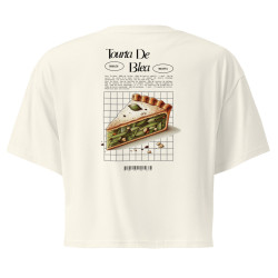 Crop top Tourta de Blea – Une douceur niçoise avec broderie "Souleu & Baieta"