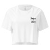 Crop top Tourta de Blea – Une douceur niçoise avec broderie "Souleu & Baieta"