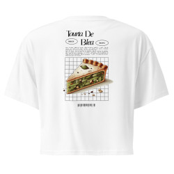 Crop top Tourta de Blea – Une douceur niçoise avec broderie "Souleu & Baieta"