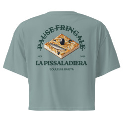 Crop top "La Pissaladièra - Pause Fringale" avec broderie Souleu & Baieta