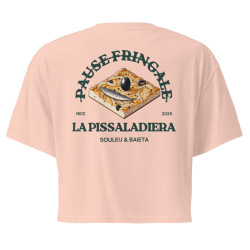 Crop top "La Pissaladièra - Pause Fringale" avec broderie Souleu & Baieta
