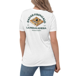 T-shirt Femme "La Pissaladièra - Pause Fringale" avec broderie Souleu & Baieta