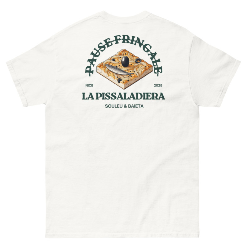 T-shirt "La Pissaladièra - Pause Fringale" avec broderie Souleu & Baieta T-shirt "La Pissaladièra - Pause Fringale" avec broderie Souleu & Baieta