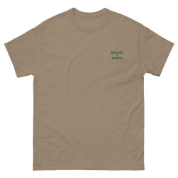 T-shirt "La Pissaladièra - Pause Fringale" avec broderie Souleu & Baieta