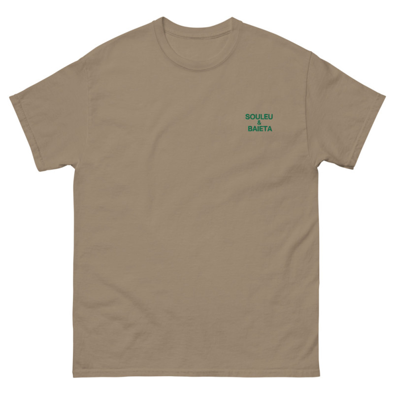 T-shirt "La Pissaladièra - Pause Fringale" avec broderie Souleu & Baieta T-shirt "La Pissaladièra - Pause Fringale" avec broderie Souleu & Baieta