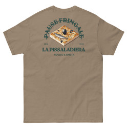 T-shirt "La Pissaladièra - Pause Fringale" avec broderie Souleu & Baieta