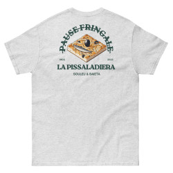 T-shirt "La Pissaladièra - Pause Fringale" avec broderie Souleu & Baieta